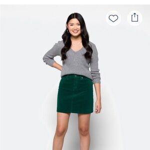Market & Spruce Forest Green Mini Skirt